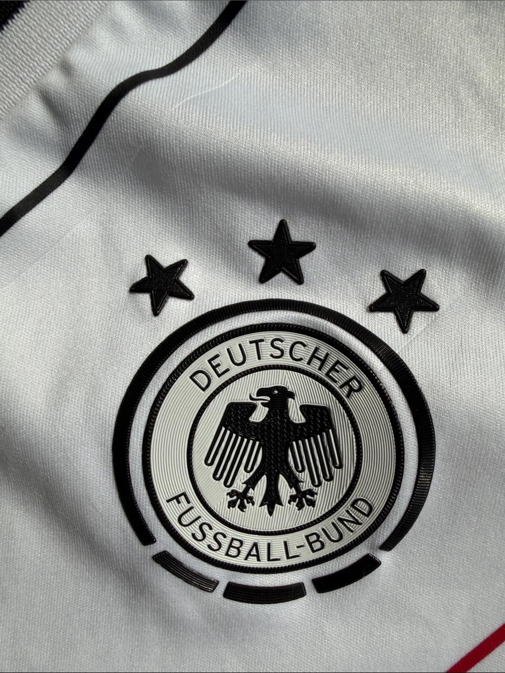 Women's V-Neck Germany Soccer Jersey with German Flag Stripes - Picture 2 of 7